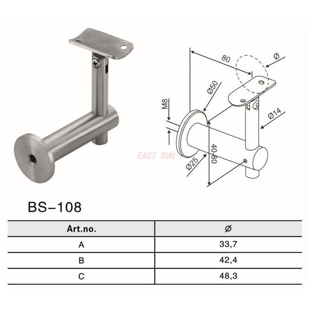 BS-108-Acessórios para corrimão