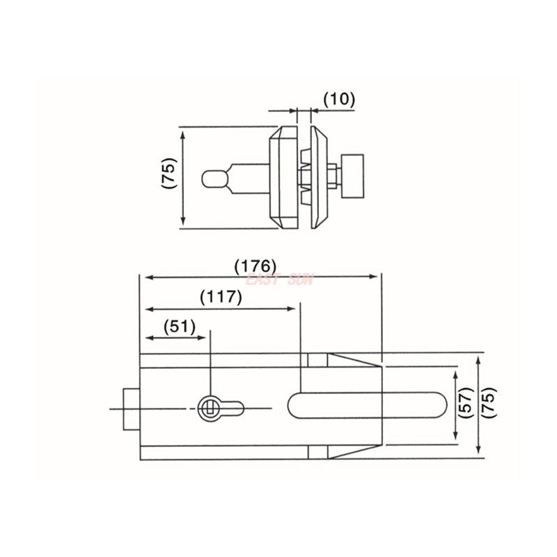 GHL-004A-Fechaduras de vidro