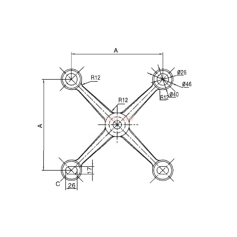 Encaixe SD-204-4-Aranha