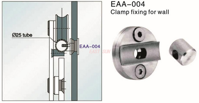 Mover fixação de braçadeira de porta para parede