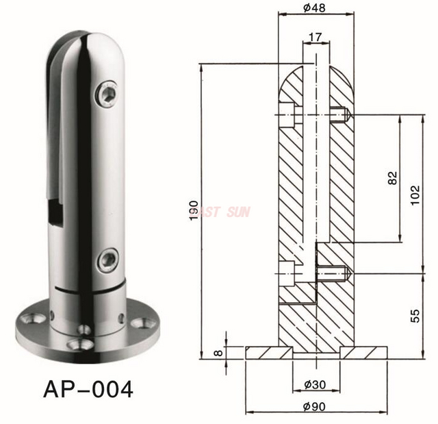 Melhor cerca de vidro de design moderno e cerca de piscina de vidro de aço inoxidável Torneira de vidro sem moldura para varanda