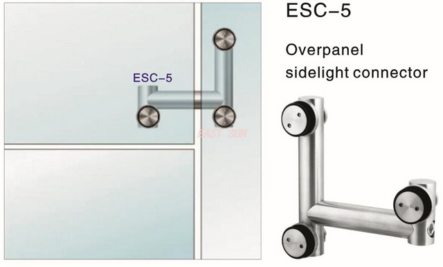 Conector de luz lateral do painel superior da porta pivotante de vidro Dorma MAB