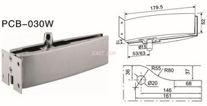 Acessórios de remendo Porta pivô Dorma PCB-030W