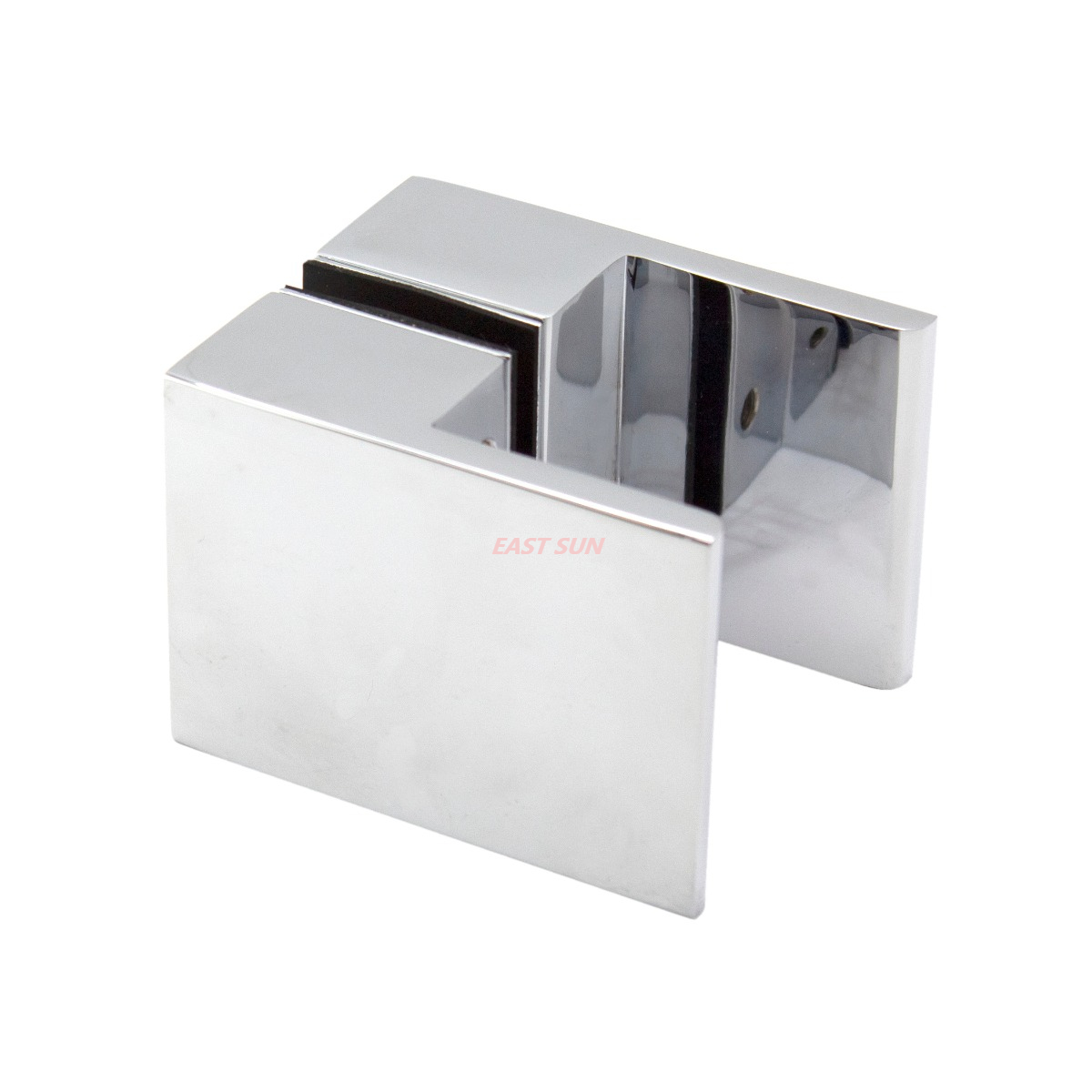 Botão de puxar quadrado cromado costas com costas