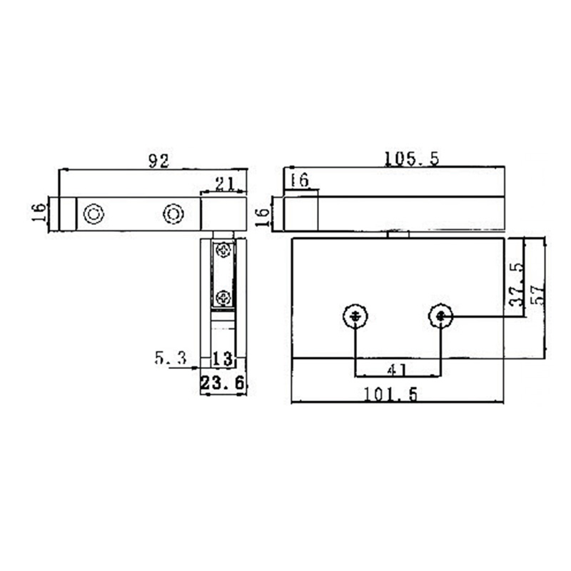 Série de portas pivotantes PTD-205B