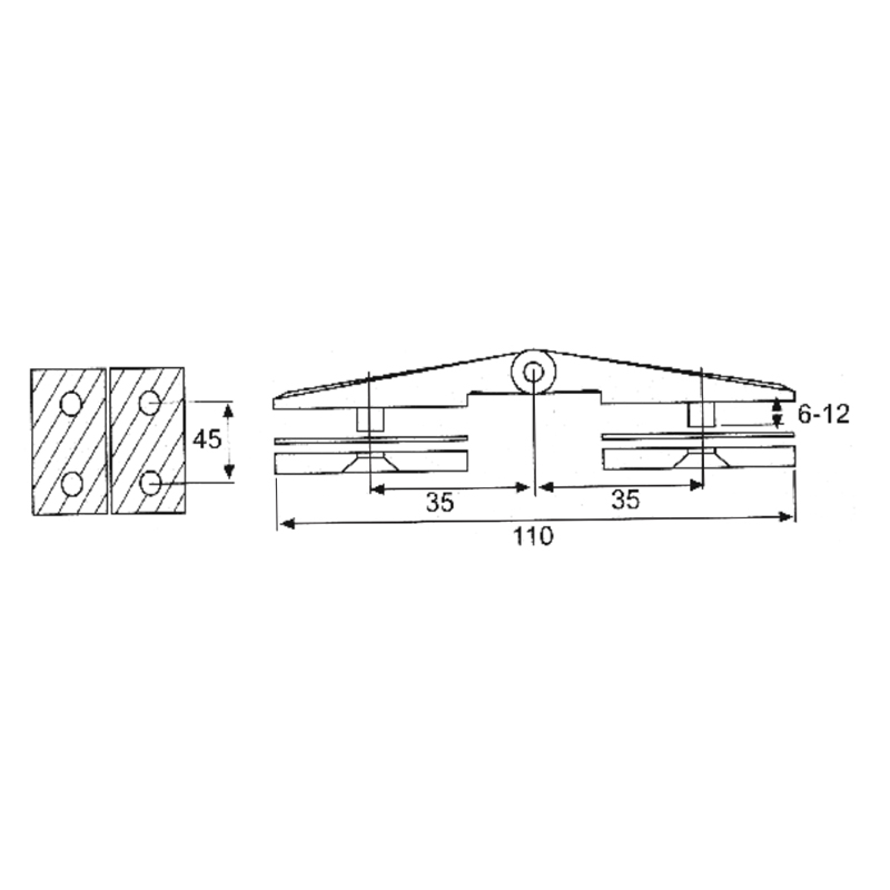 ESH-722-Dobradiças para porta de chuveiro