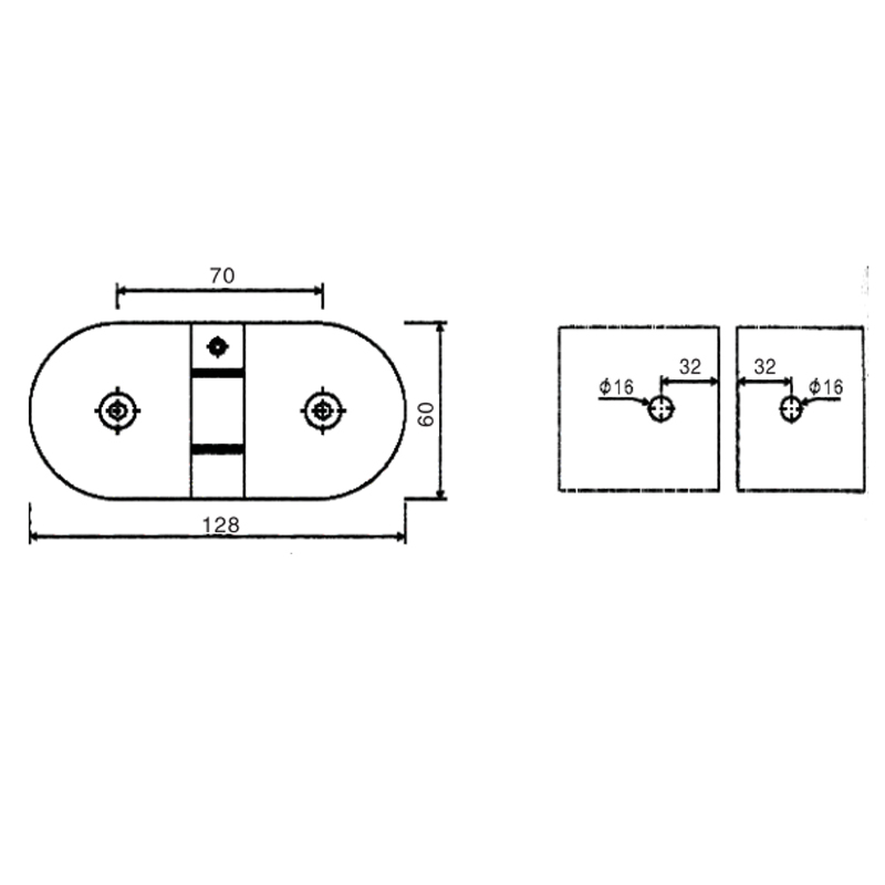 ESH-761-Dobradiças para porta de chuveiro