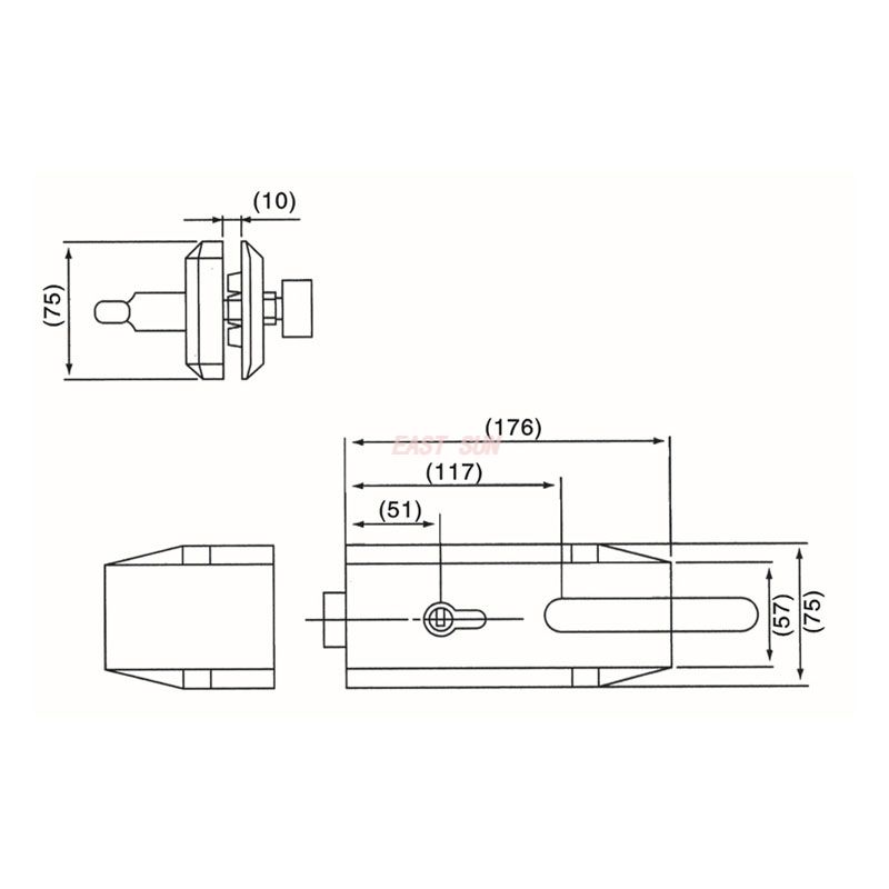 GHL-004D-Fechaduras de vidro