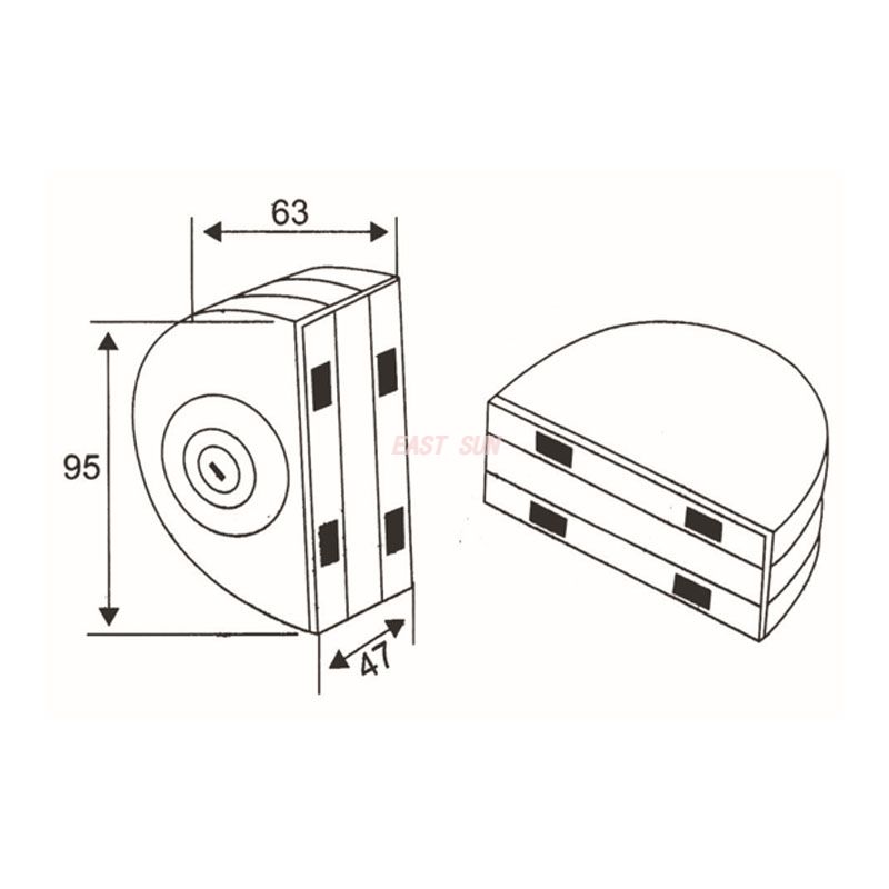 GHL-006-Fechaduras de vidro