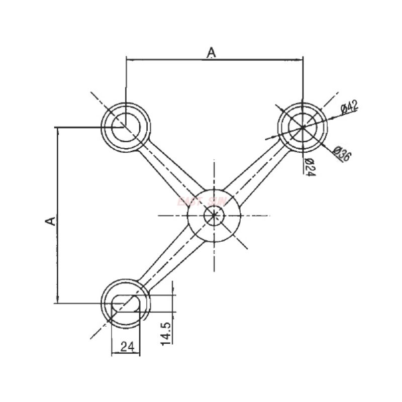 Encaixe SD-150-3R-Aranha