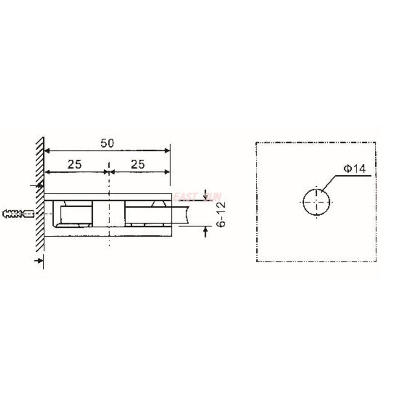 bra&ccedil;adeiras de vidro circulares de 6mm