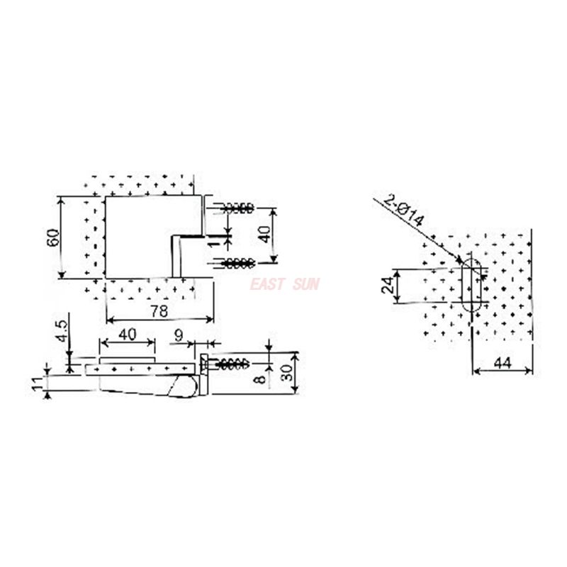 porta de chuveiro sem moldura articulada