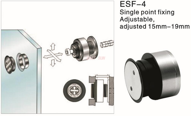 Isoladores de conector de vidro para divisória de vidro 15-19MM