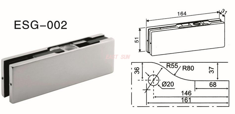 Dorma Patch Fittings Porta Pivô ESG-002