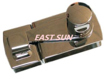 Trava de botão cromado de 180 graus