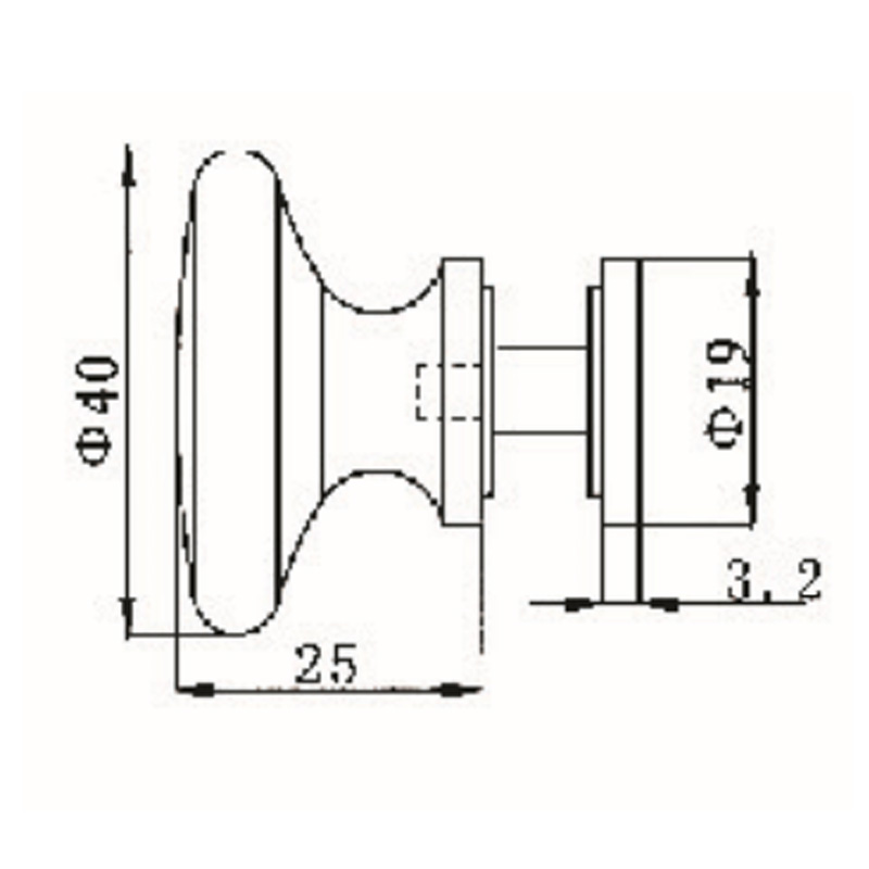 GDK-1001-3- Maçaneta da porta do chuveiro