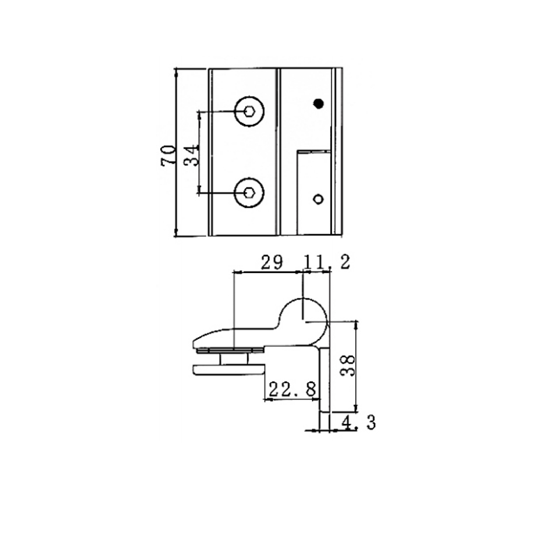 Dobradiças autoelevantes de latão RSH-401L