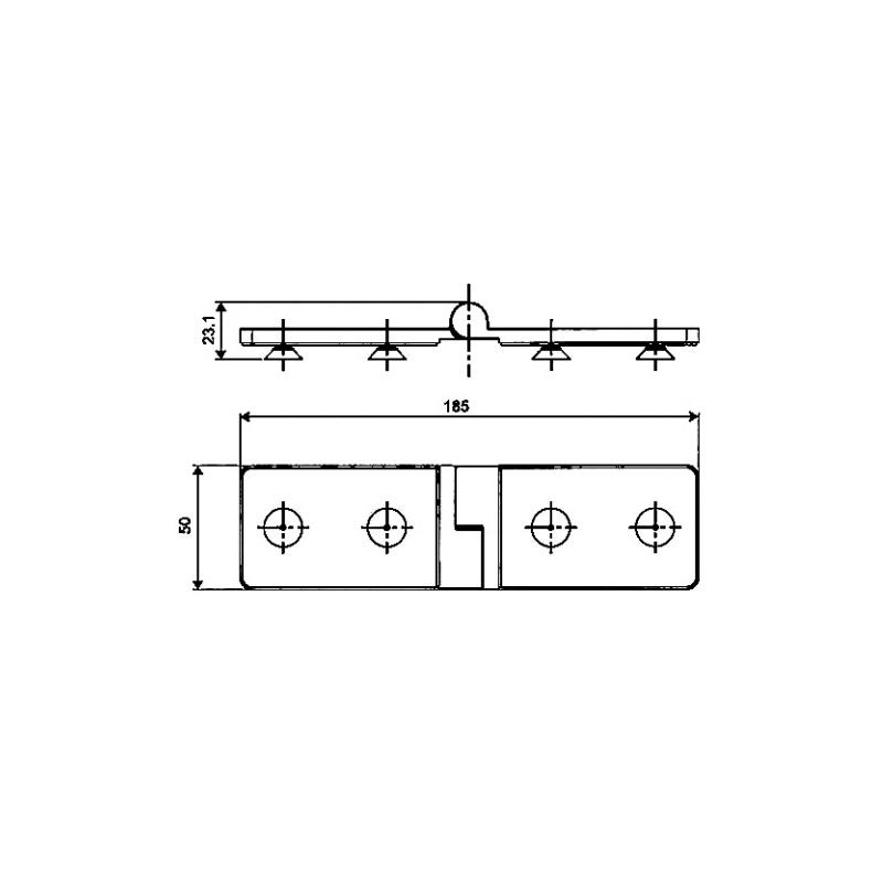 Dobradiças autoelevantes ESD-1002-latão