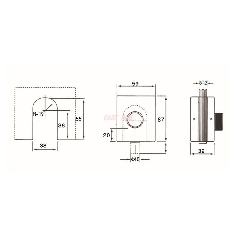 GHL-002-Fechaduras de vidro