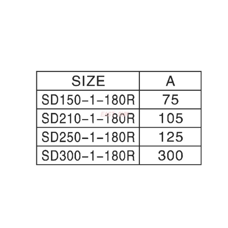 Encaixe SD-150-1-180R-Aranha