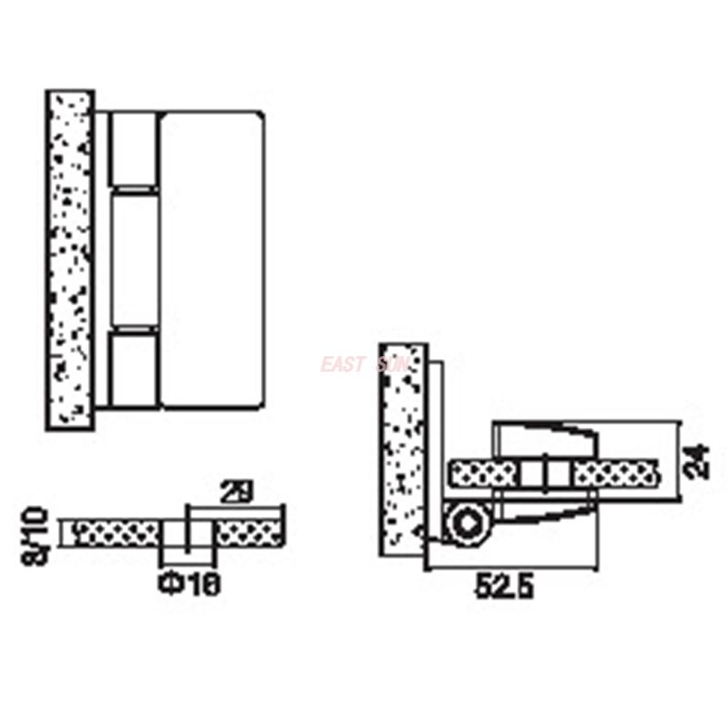 porta de box de vidro articulada