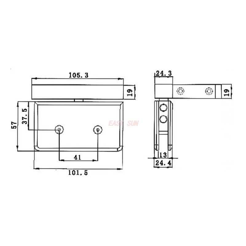 dobradi&ccedil;a de porta de vidro