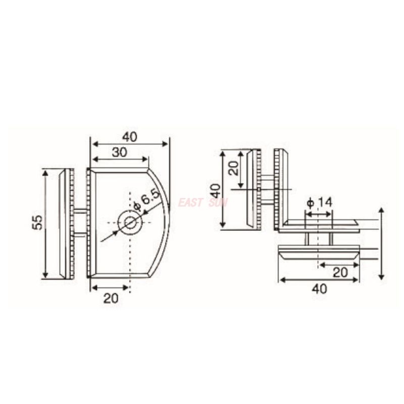 bra&ccedil;adeira de clipe de vidro 