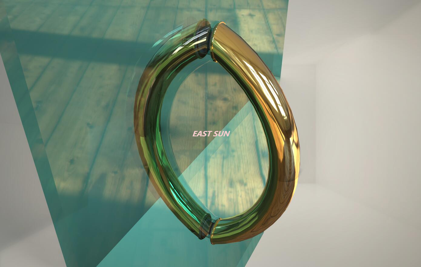 Alças de puxar costas com costas em estilo crescente cromado polido de 6' sem arruelas de metal