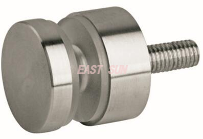 Venda quente balaústre publicidade parafuso rosca fixadores de vidro braçadeira de trilhos de aço inoxidável publicidade prego vidro impasse GBF-013