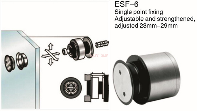 Isoladores de conector de vidro para divisória de vidro 23-29MM