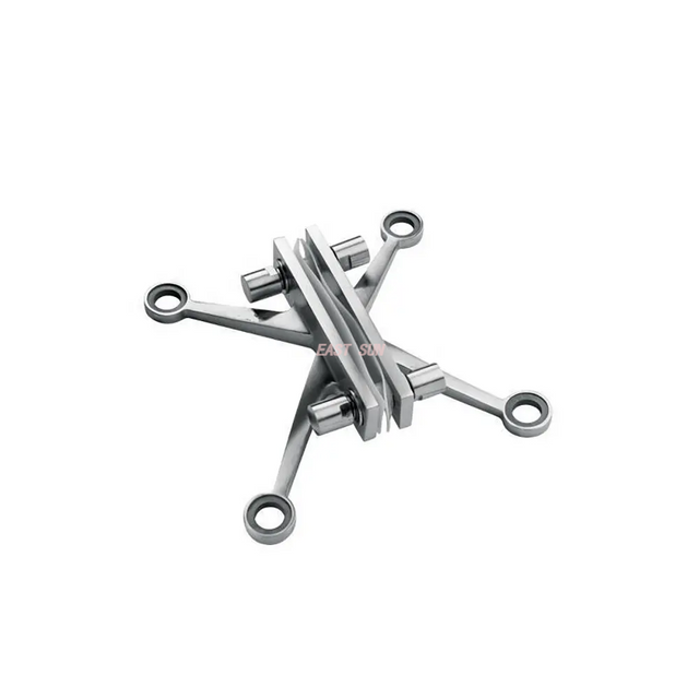 Revestimento de aço inoxidável do cetim do espelho da aranha do sistema K das paredes de cortina de vidro da fixação do ponto