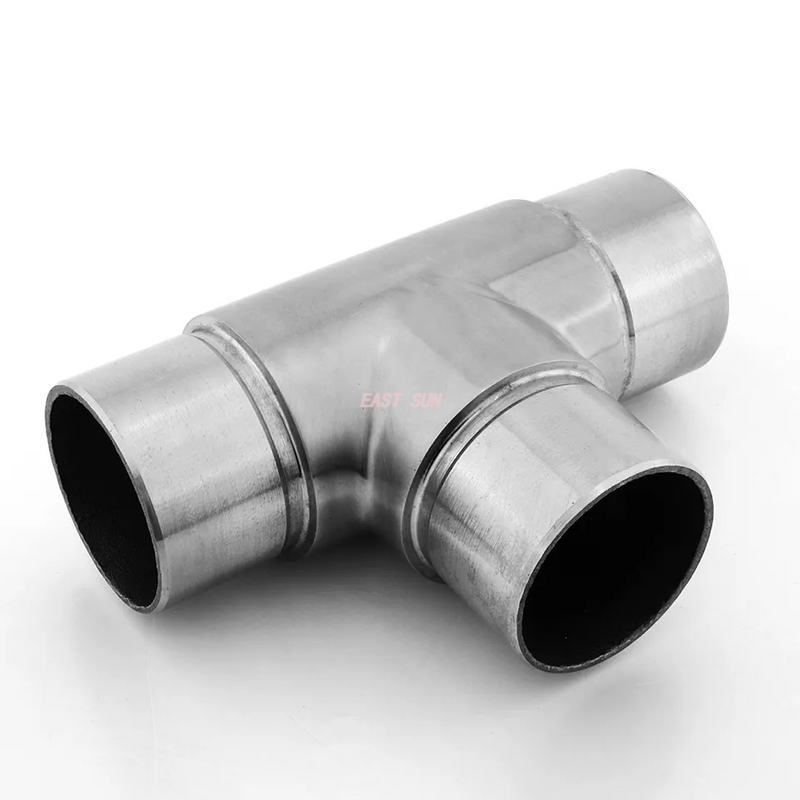 Encaixe de tubo de aço inoxidável de 3 vias 304 316 Conector de corrimão cruzado para trilhos de varanda
