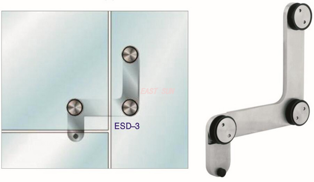 Conector de porta pivotante de vidro resistente com rolha dentro de Dorma MAB