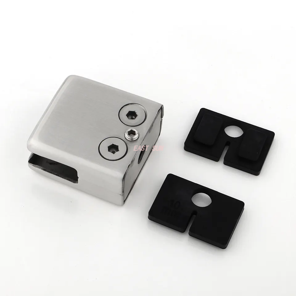  Acessórios para balaustrada 304 316, acabamento espelhado, escada quadrada, braçadeira de vidro de aço inoxidável para trilhos