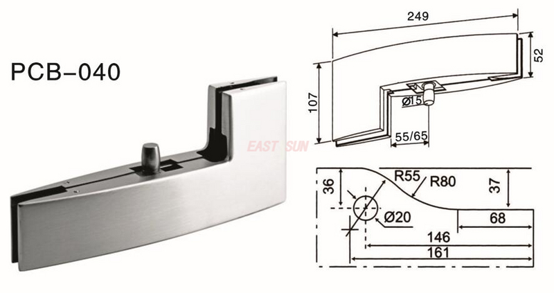 Acessórios de remendo Porta pivô Dorma PCB-040