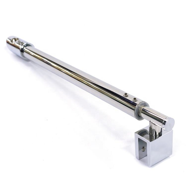 Parede de tubo redondo ajustável para barra de suporte de chuveiro de vidro