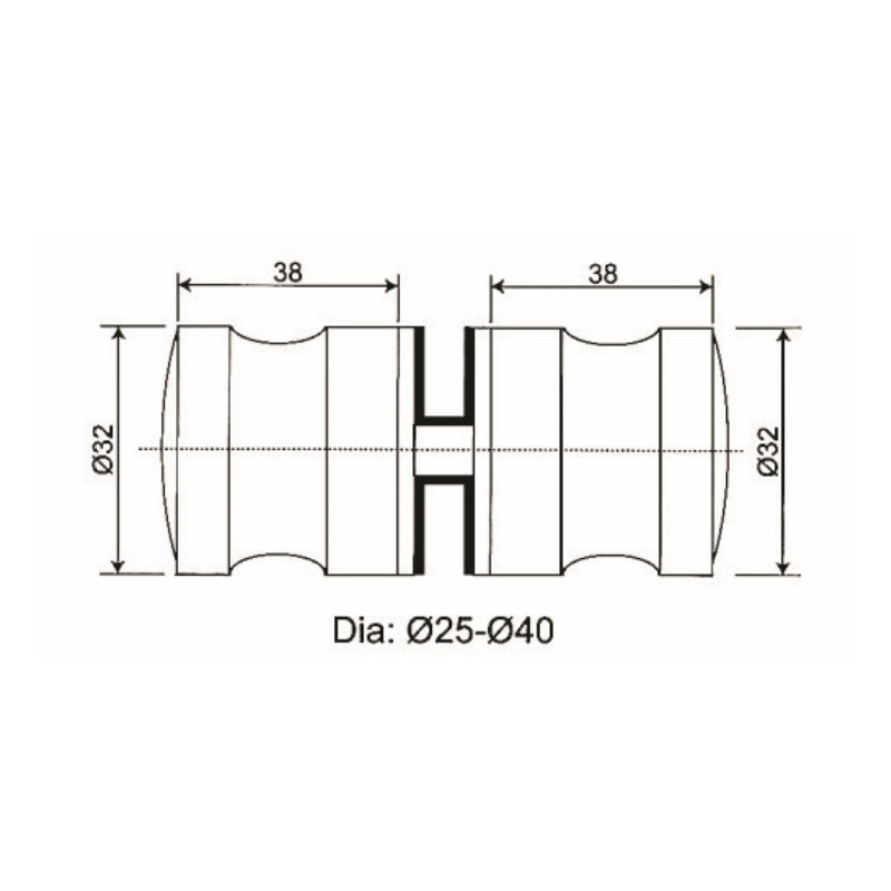GDK-07- maçaneta da porta do chuveiro