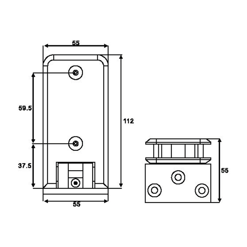 ASH-605-Dobradiças de chuveiro ajustáveis