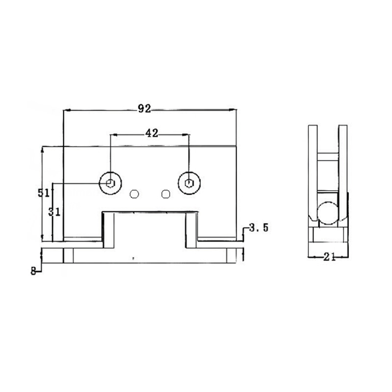 Série de portas pivotantes PTC-201