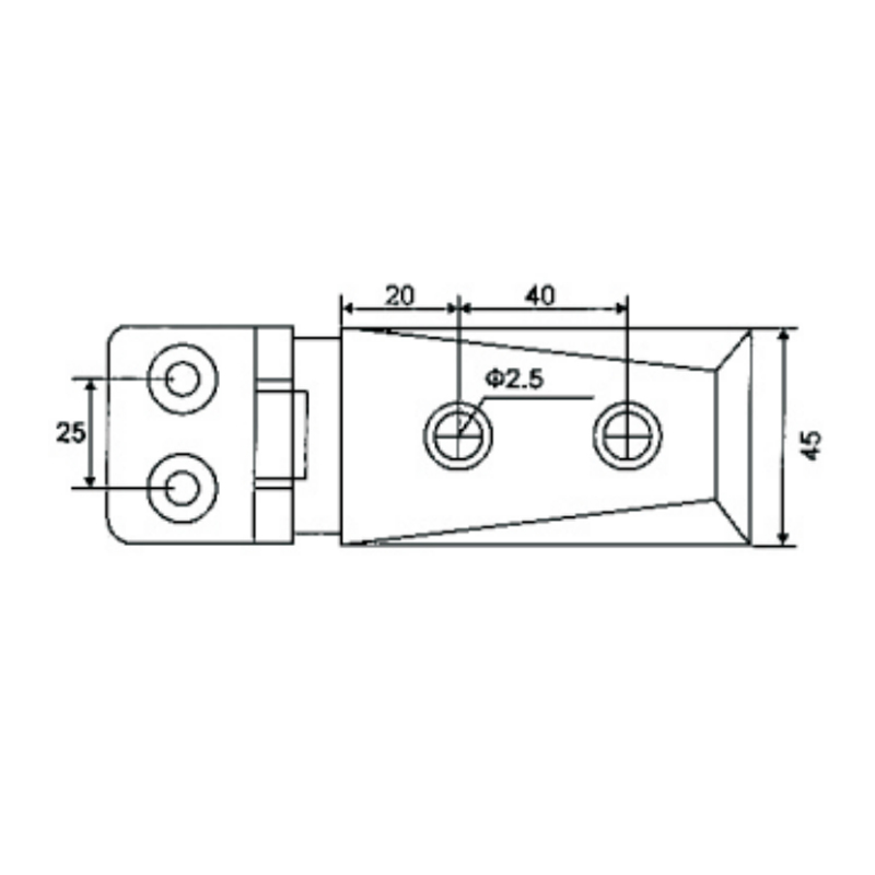 OPR-201-Dobradiças para porta de chuveiro