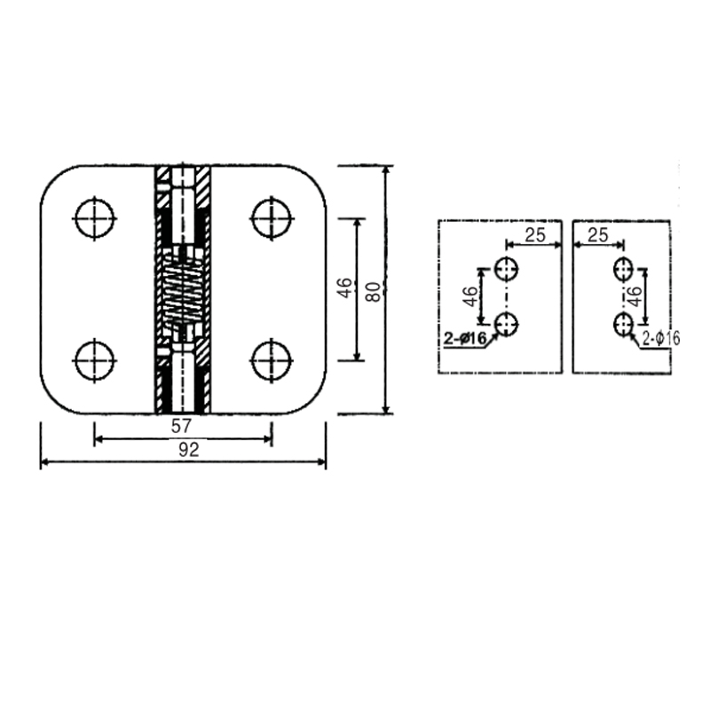 ESH-763-Dobradiças para porta de chuveiro