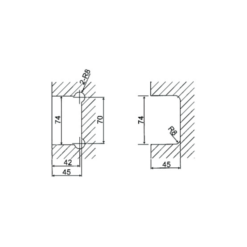 Dobradiças de porta de chuveiro ESH-303B-2