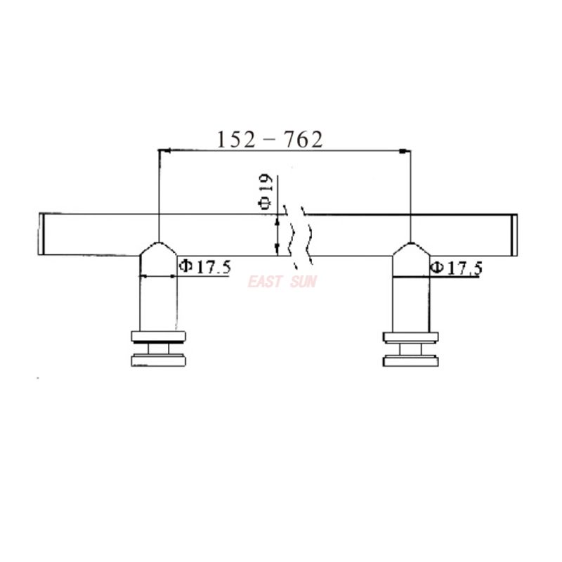 PH-011S-Maçanetas para portas de chuveiro