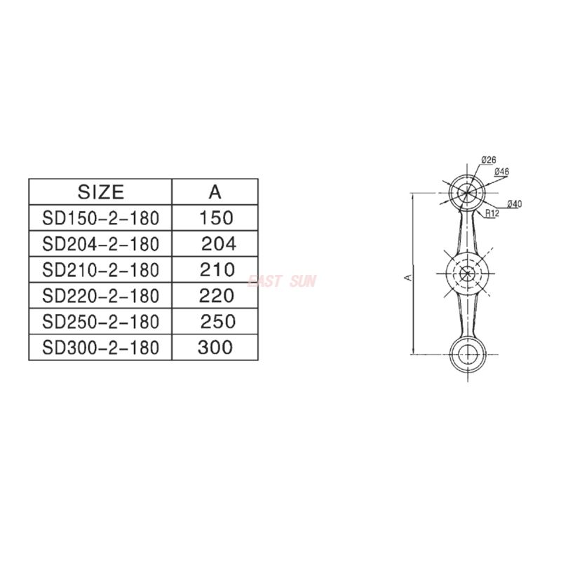 Encaixe SD-204-2-180-Aranha