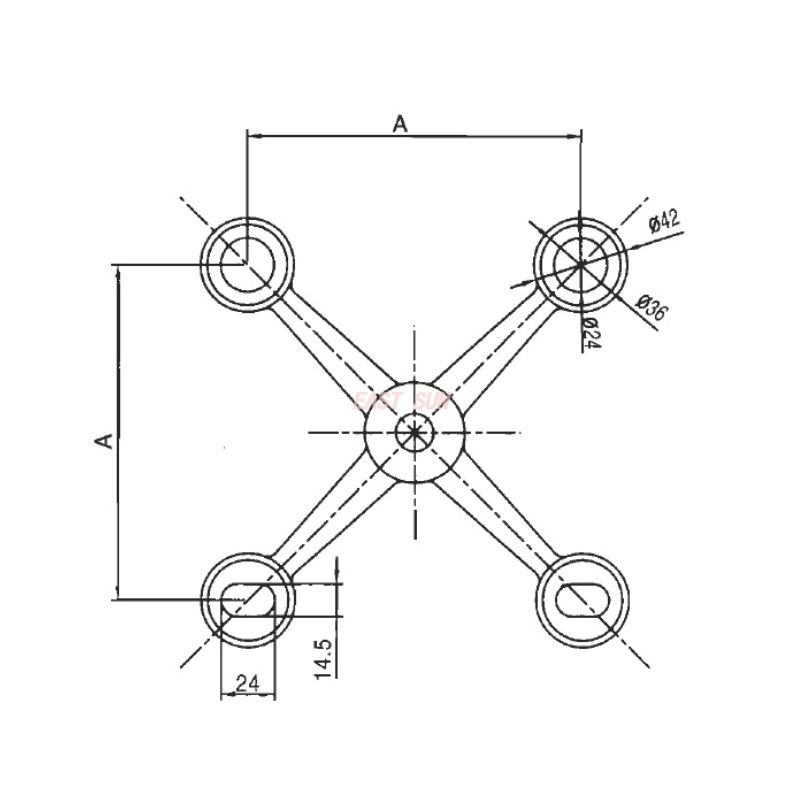 Encaixe SD-150-4R-Aranha