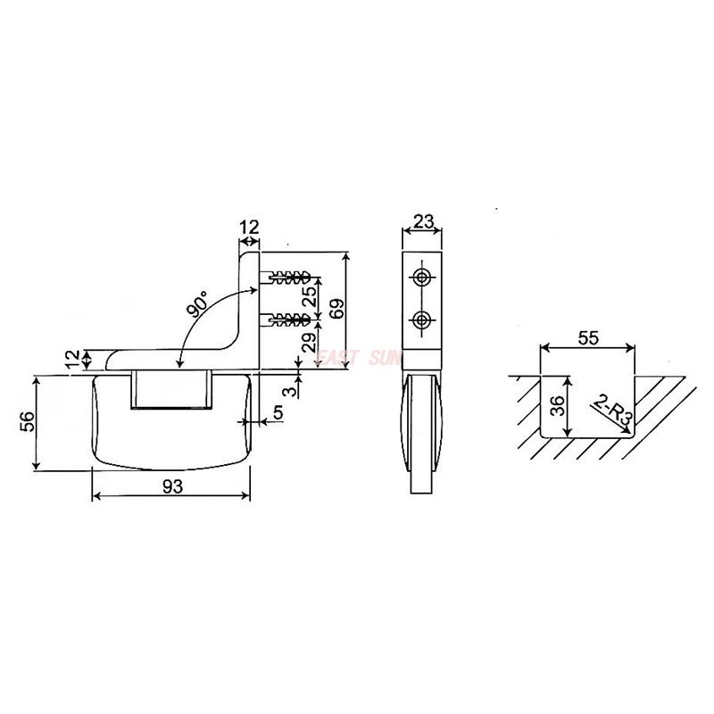 S&eacute;rie de portas pivotantes ESH-500D