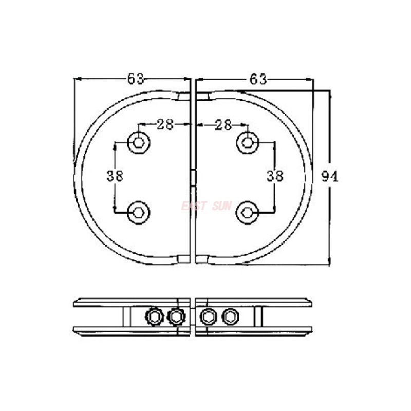 Grampo de vidro Grampo de vidro Suporte de grampo de vidro