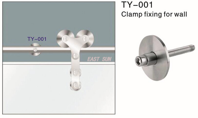 Fixação de braçadeira de porta deslizante resistente para parede