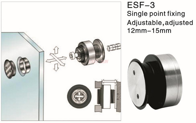 Isoladores de conector de vidro para divisória de vidro 12-15MM