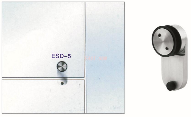 Rolha de porta pivotante de vidro para serviços pesados ​​Dorma MAB